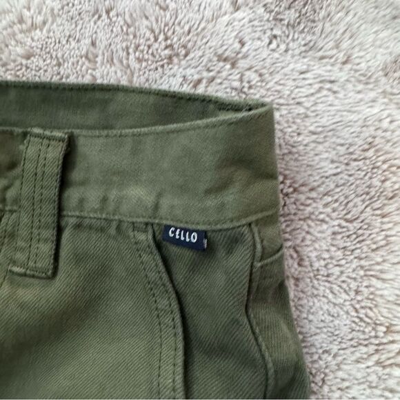 Cello Army Green High Rise Wide Leg Carpenter Jeans never worn! Size 3 Junior - Picture 10 of 12